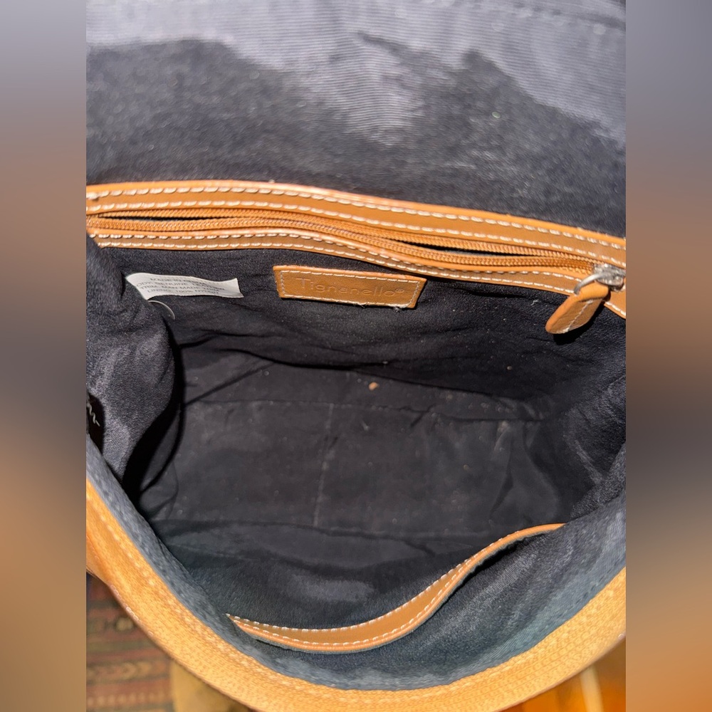 Tignanello Tan Leather Backpack Bag - Picture 4 of 5